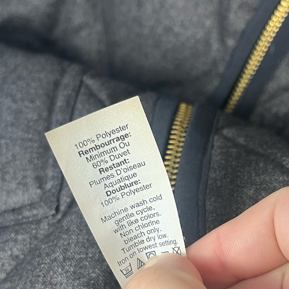 J. Crew Factory Textured Quilted Puffer Vest Gray Size xs - Picture 6 of 6
